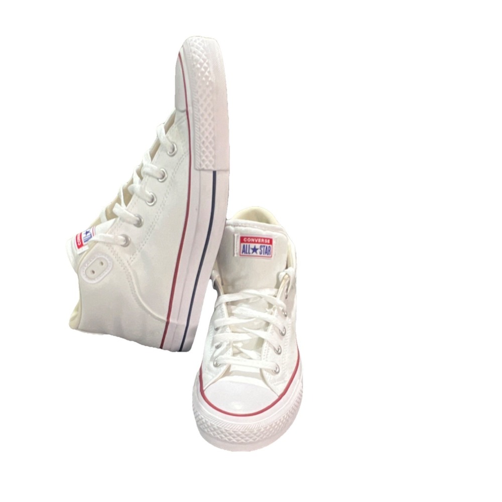 14N11/ Converse All Star White High Top Textile Sneakers Men's Size 10.5 - Picture 2 of 12